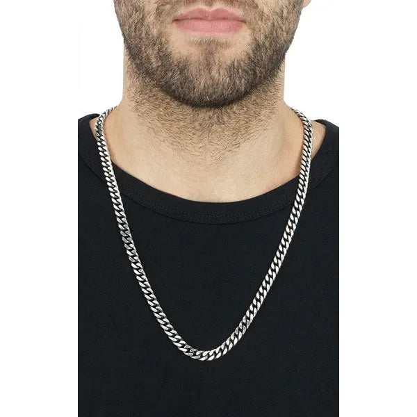 Large Flat Curb Link Necklace - 24 in.