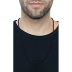 3mm Onyx Bead Necklace 24