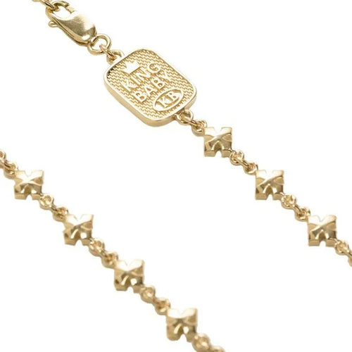 10k Yellow Gold Small Mb Cross Chain Necklace