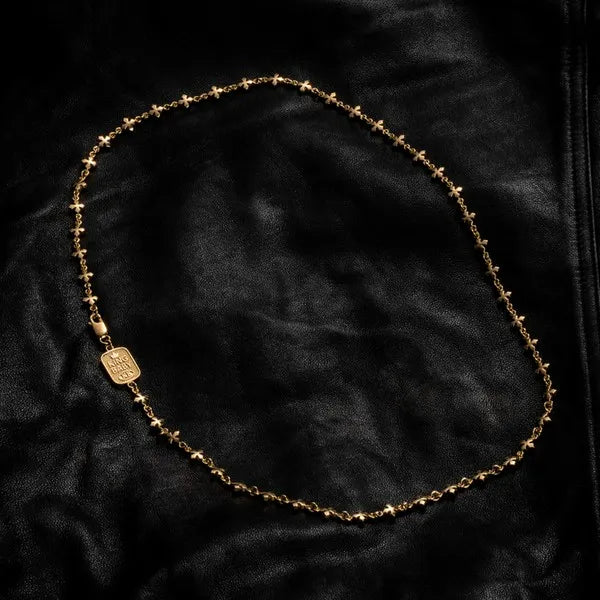 10k Yellow Gold Small Mb Cross Chain Necklace