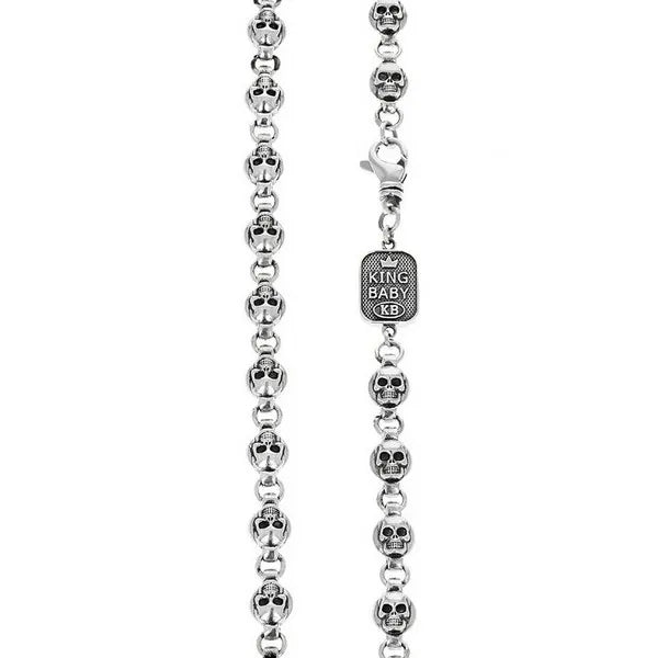 Round Skull Link Chain Necklace