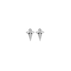 Pointed Mb Cross Stud Earrings
