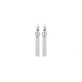 Plain Silver Bar Earrings