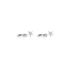 Star Earrings With Hinged Back