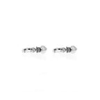 Crowned Heart Earrings With Hinged Back