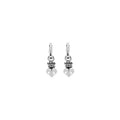 Crowned Heart Earrings With Hinged Back