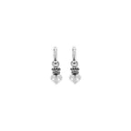 Crowned Heart Earrings With Hinged Back