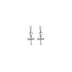 Cross Earrings With Hinged Back