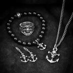 Anchor Skull Earrings