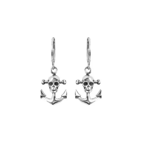 Anchor Skull Earrings