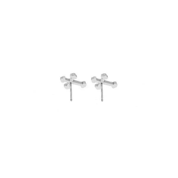 Micro Traditional Cross Earrings