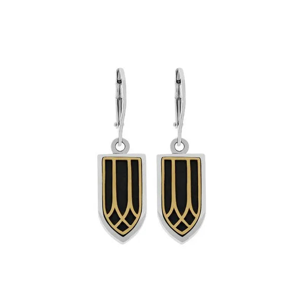 Stained Glass Earrings W/ Gold Alloy