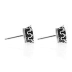 Crowned Onyx  Stud Earrings