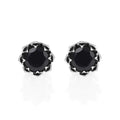 Crowned Onyx  Stud Earrings