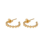 10k Gold Super Micro Mb Cross Earrings