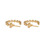 10k Gold Super Micro Mb Cross Earrings