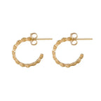 10k Gold Super Micro Mb Cross Earrings