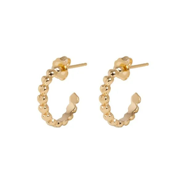 10k Gold Super Micro Heart Earrings