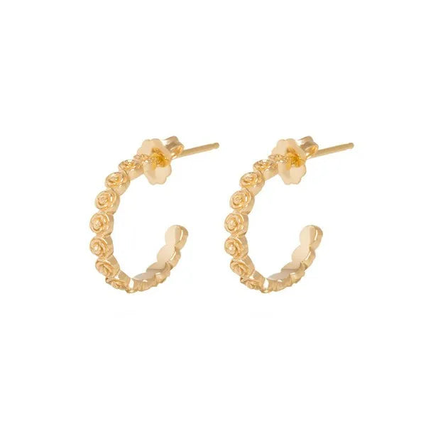 10k Gold Super Micro Rose Earrings