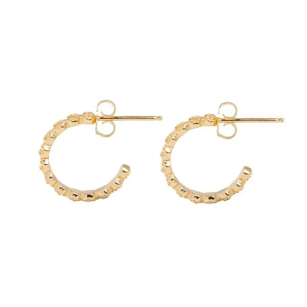 10k Gold Super Micro Rose Earrings