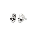 Sakura Skull Stud Earrings