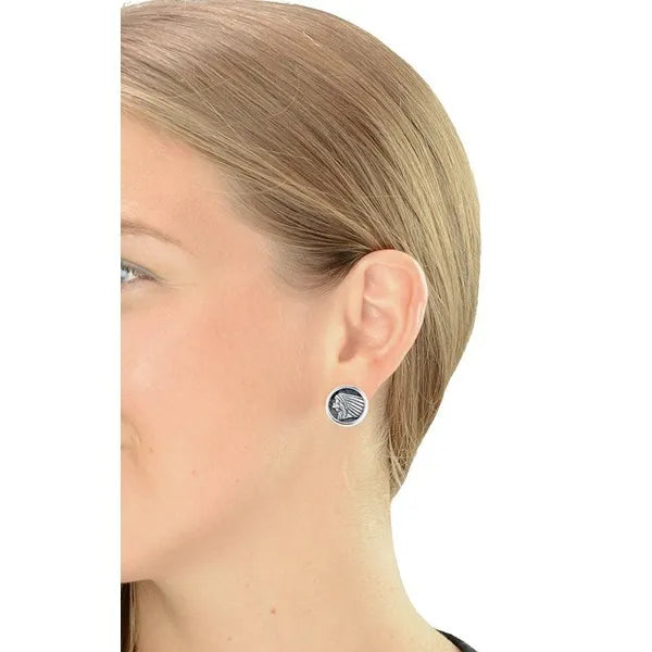 Indian Headdress Coin Stud Earrings