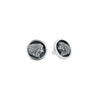 Indian Headdress Coin Stud Earrings