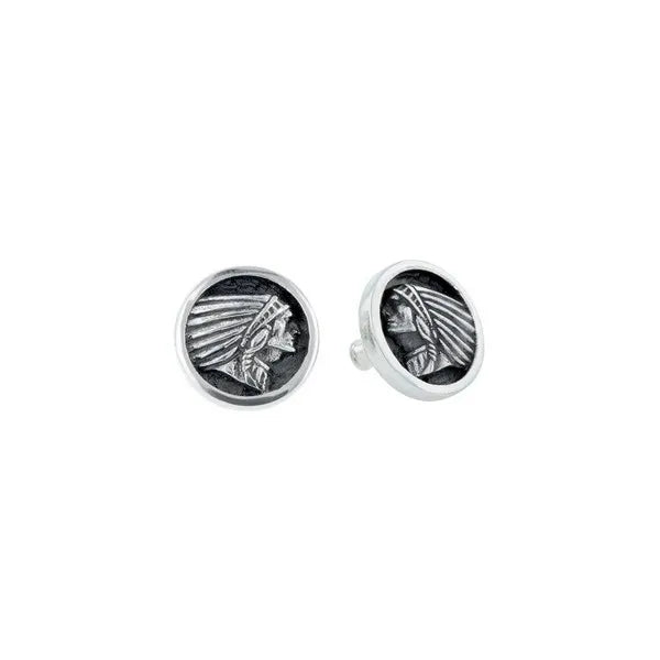 Indian Headdress Coin Stud Earrings