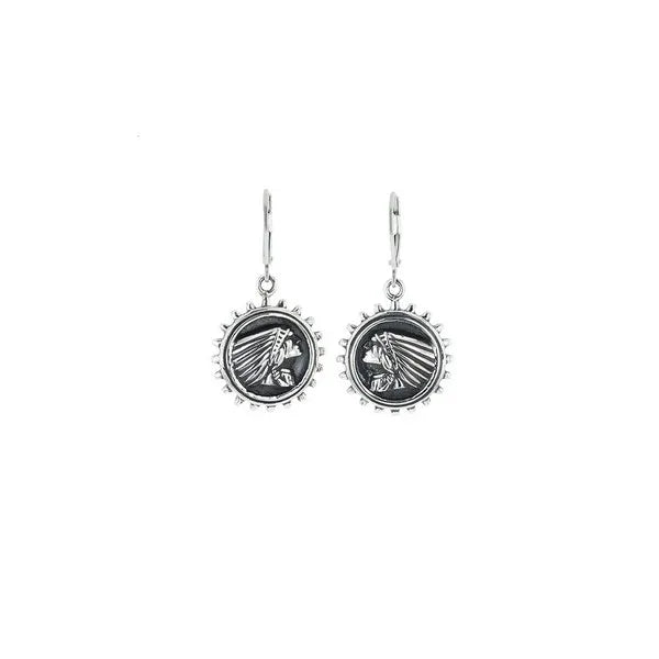 Indian Headdress Gear Earrings
