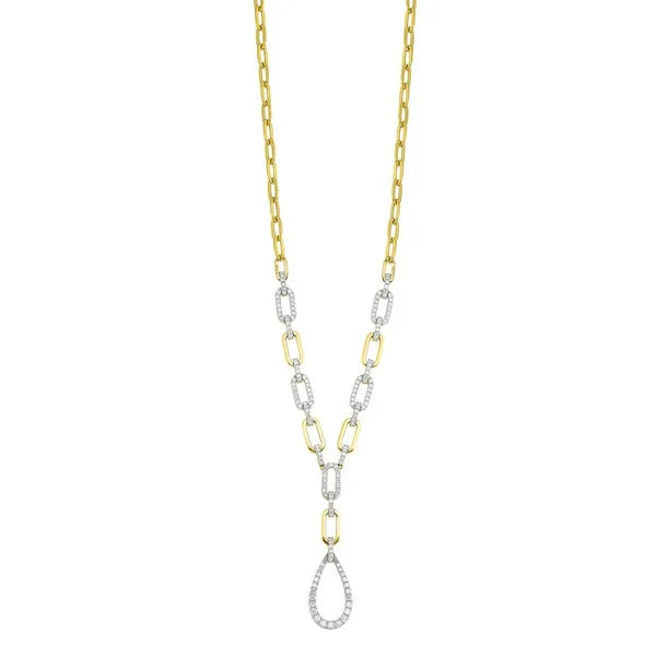 14K Yellow Gold Diamond 1Ctw Necklace