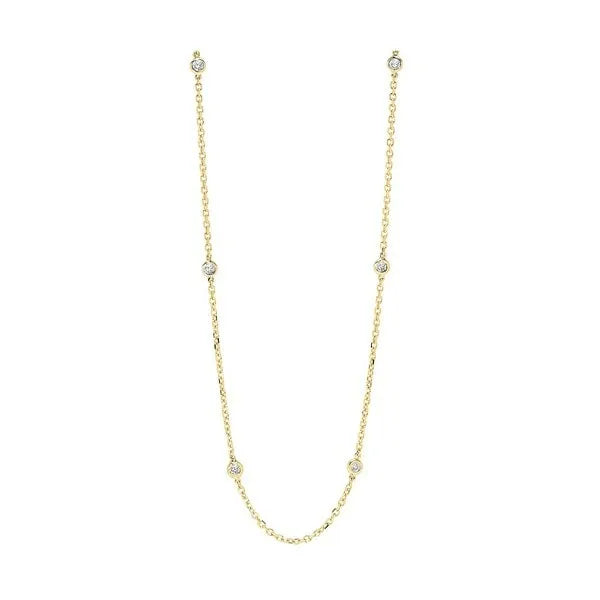14Kt Yellow Gold Diamond 1/4Ctw Necklace