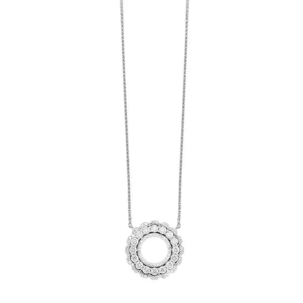 14K White Gold Diamond 3/4Ctw Necklace