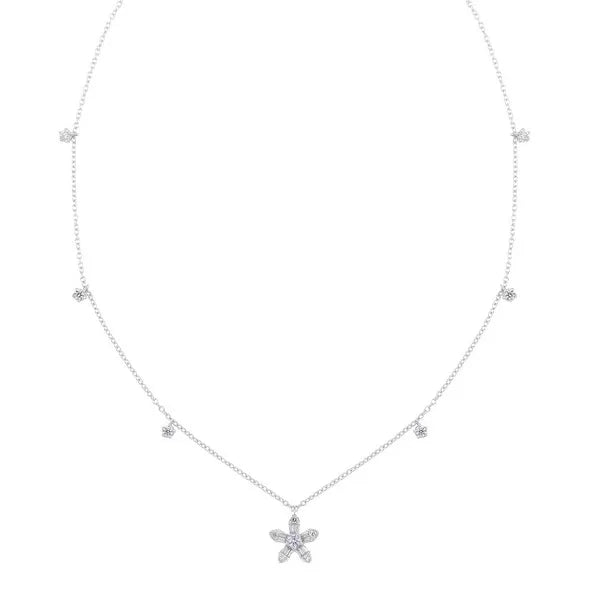 10K White Gold Diamond 3/8Ctw Necklace