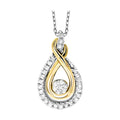 Gold Silver White Yellow Diamond 1/6Ctw Pendant