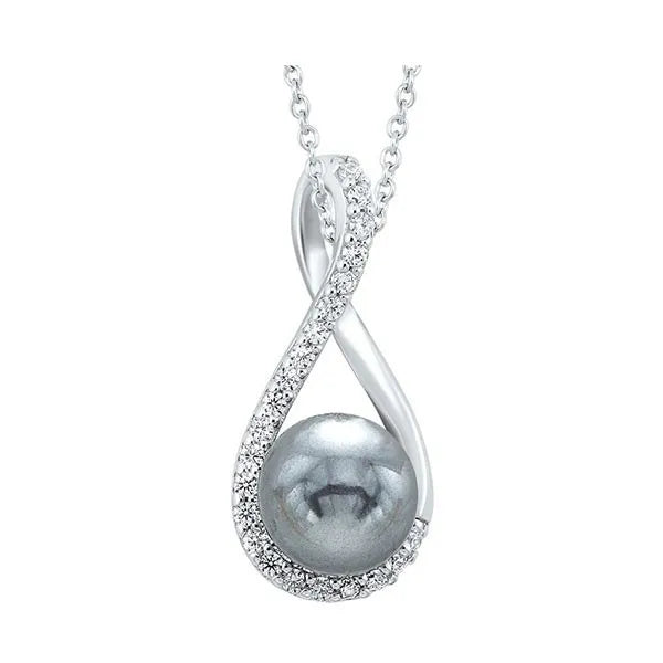 Silver Pearl 1 1/2Ctw Pendant