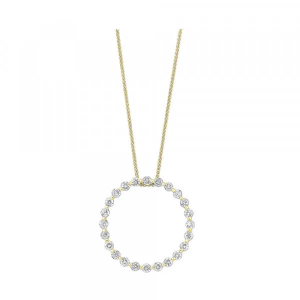14Kt Yellow Gold Diamond 1Ctw Pendant