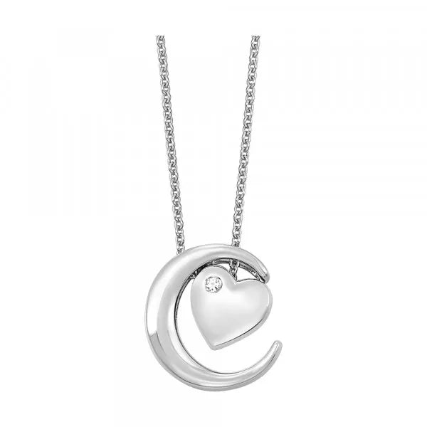 Silver Diamond 1/50Ctw Pendant
