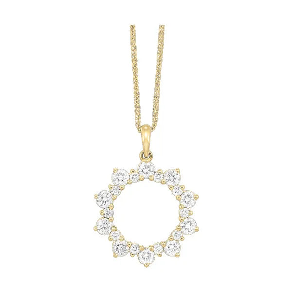 14Kt Yellow Gold Diamond 1Ctw Pendant