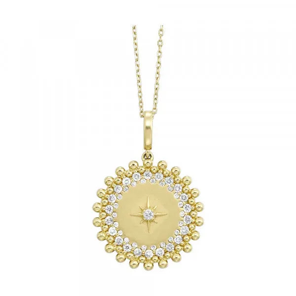 14Kt Yellow Gold Diamond 1/2Ctw Pendant