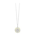 14Kt White Yellow Gold Diamond 1/4Ctw Pendant