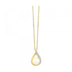 14Kt Yellow Gold Diamond 1/50Ctw & Pearl 1 1/2Ctw Pendant