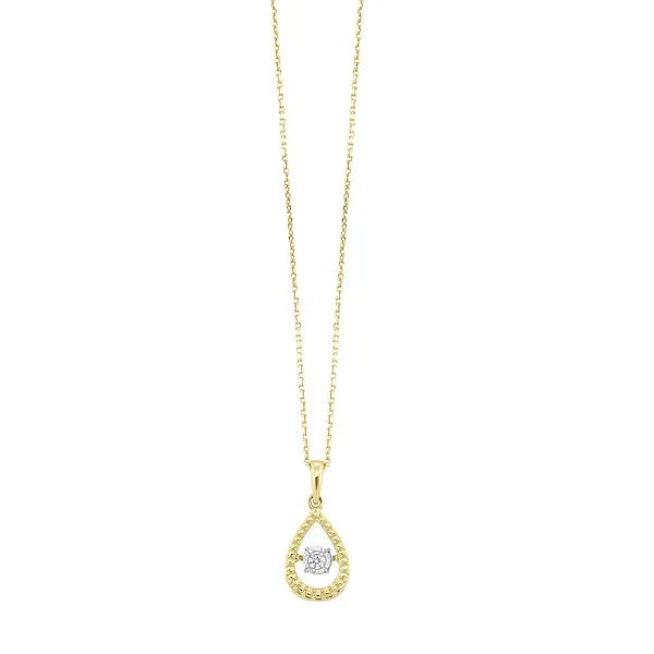 10K Yellow Gold Diamond 1/20Ctw Pendant