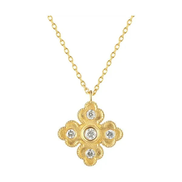 14K Yellow Gold Diamond 1/8Ctw Pendant