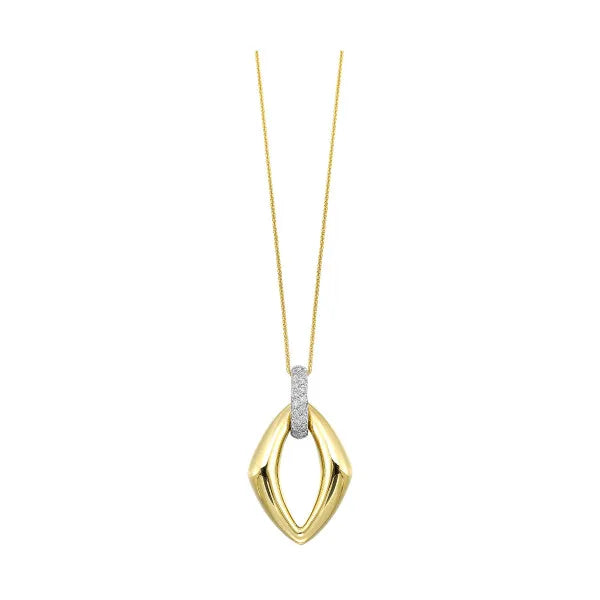 14K Yellow Gold Diamond 1/4Ctw Pendant