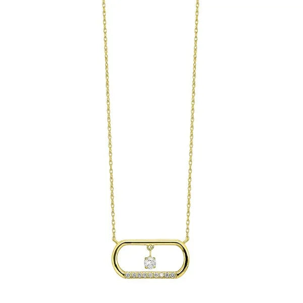 10K Yellow Gold Diamond 1/6Ctw Pendant