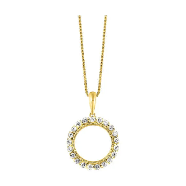 14K Yellow Gold Diamond 1/4Ctw Pendant