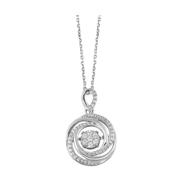 Silver Diamond 1/4Ctw Pendant