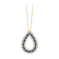 14Kt Yellow Gold Diamond 1/2Ctw & Emerald 5/6Ctw Pendant