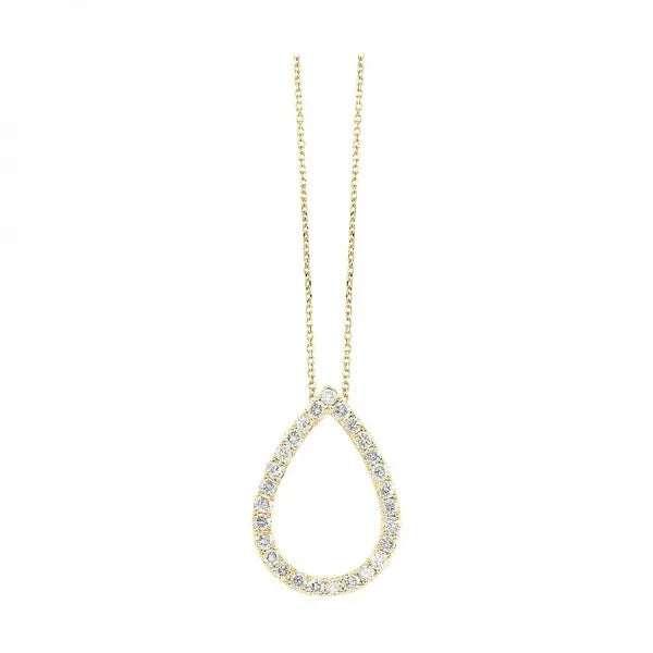 14K Yellow Gold Diamond 1/4Ctw Pendant