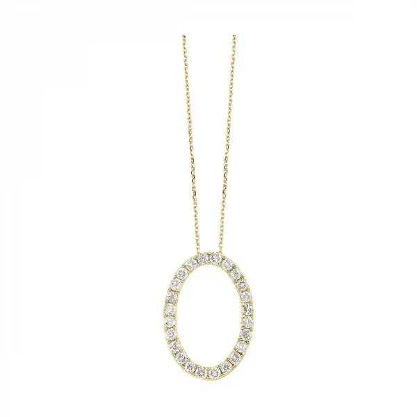 14K Yellow Gold Diamond 1/4Ctw Pendant